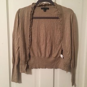 Banana Republic Light Brown XS Cardigan w/ Ruffles
